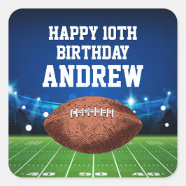 Football Sports Happy Birthday Stickers