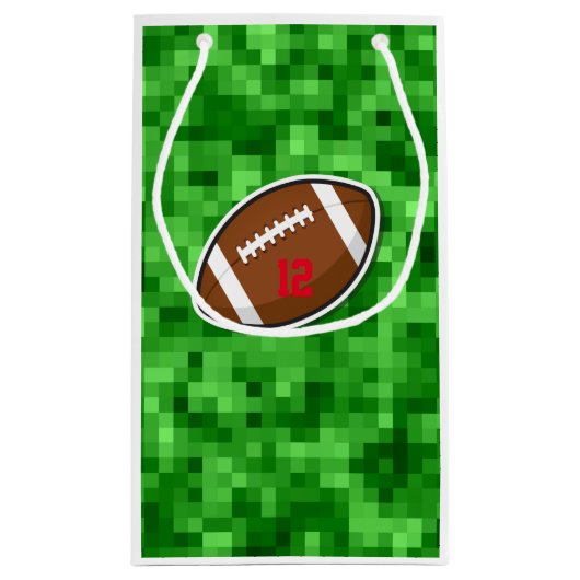 Football Sportspeler Nummer Groen Veld Kinder Klein Cadeauzakje (Achterkant)