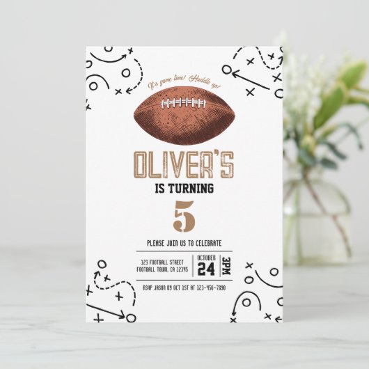  Football Sporttactieken Verjaardag Kaart (Staand voorkant)