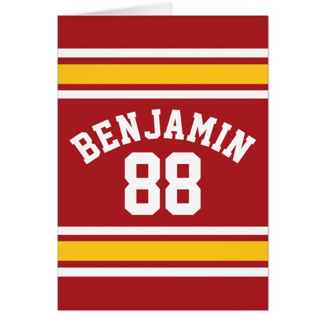 Football sportteam Jersey - Aangepast nummer (Voorkant)