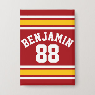 Football sportteam Jersey - Aangepast nummer Button