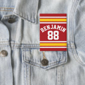 Football sportteam Jersey - Aangepast nummer Button (Insitu)