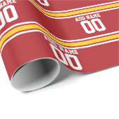 Football sportteam Jersey - Aangepast nummer Cadeaupapier (Rol Hoek)