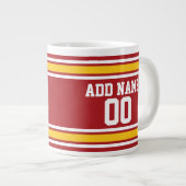 Football sportteam Jersey - Aangepast nummer Grote Koffiekop (Voorkant rechts)