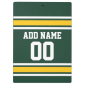 Football sportteam Jersey - Aangepast nummer Klembord (Achterkant)