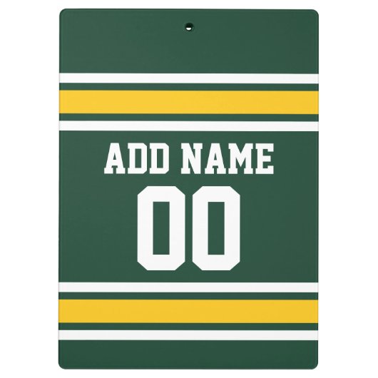 Football sportteam Jersey - Aangepast nummer Klembord (Achterkant)