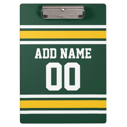 Football sportteam Jersey - Aangepast nummer Klembord (Voorkant)