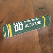 Football sportteam Jersey - Aangepast nummer Naambordje (Zijkant)