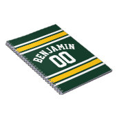 Football sportteam Jersey - Aangepast nummer Notitieboek (Rechterzijde)