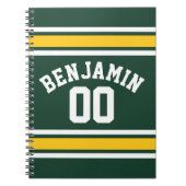 Football sportteam Jersey - Aangepast nummer Notitieboek (Voorkant)