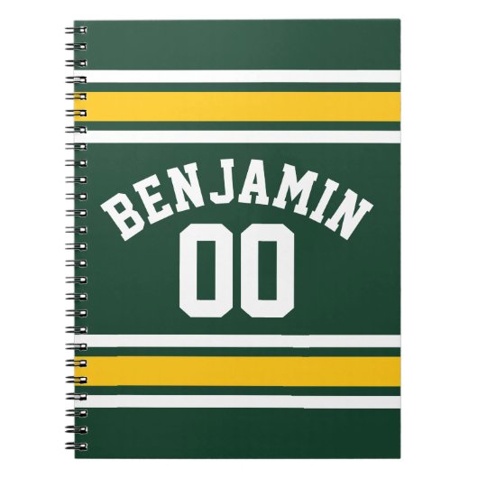 Football sportteam Jersey - Aangepast nummer Notitieboek (Voorkant)