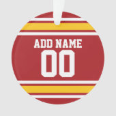 Football sportteam Jersey - Aangepast nummer Ornament (voorkant)