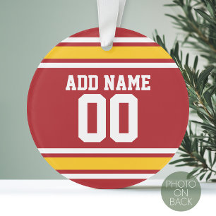 Football sportteam Jersey - Aangepast nummer Ornament