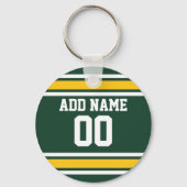 Football sportteam Jersey - Aangepast nummer Sleutelhanger (Voorkant)