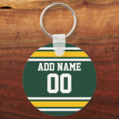 Football sportteam Jersey - Aangepast nummer Sleutelhanger (Voorkant)