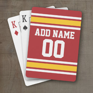 Football sportteam Jersey - Aangepast nummer Speelkaarten