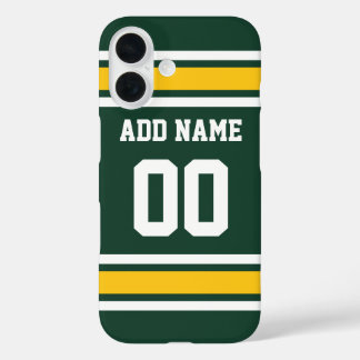 Football sportteam Jersey Groene Naam Nummer iPhone 16 Hoesje