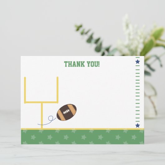 Football Sportthema Flat Hartelijk dank Notitiekaartje (Staand voorkant)