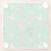 Football sportuitrusting, voedsel en Drink Glazen Onderzetter (Achterkant)