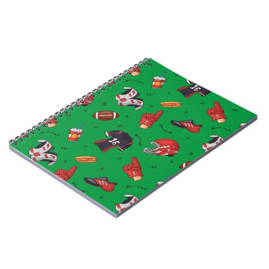 Football sportuitrusting, voedsel en Drink Notitieboek (Linkerzijde)