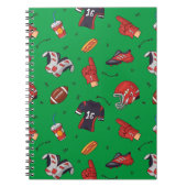 Football sportuitrusting, voedsel en Drink Notitieboek (Voorkant)