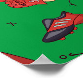 Football sportuitrusting, voedsel en Drink Poster (Hoek)