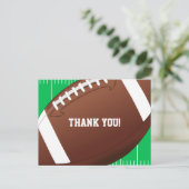 Football Sportverjaardag Bedankt Briefkaart (Staand voorkant)