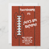 Football Sportverjaardagsfeestje Uitnodiging (Voorkant)