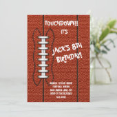 Football Sportverjaardagsfeestje Uitnodiging (Staand voorkant)