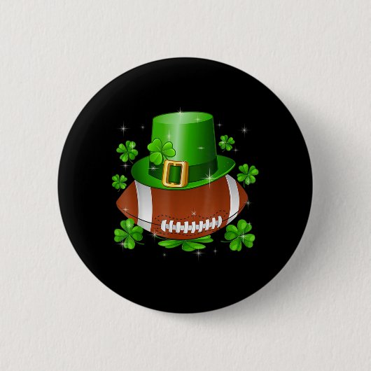 Football St Patricks Day Leprechaun Shamrock Boys Ronde Button 5,7 Cm (Voorkant)