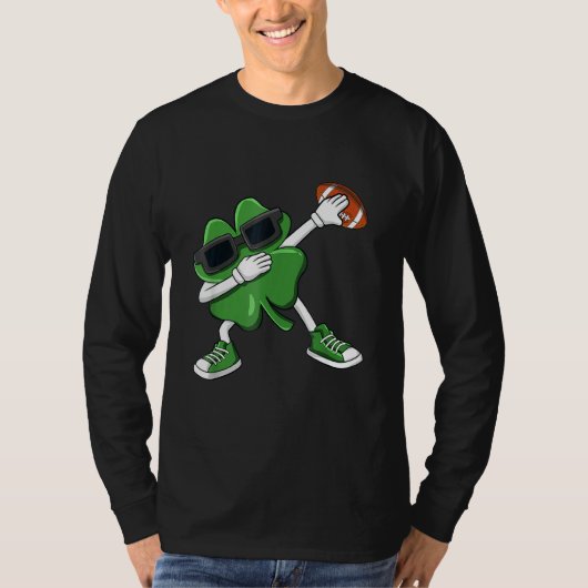 Football St Patricks Day Leprechaun Shamrock Boys T-shirt (Voorkant)
