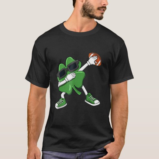Football St Patricks Day Leprechaun Shamrock Boys T-shirt (Voorkant)