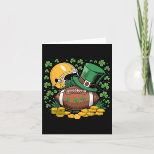 Football St Patricks Day Lucky Football Player Sha Kaart