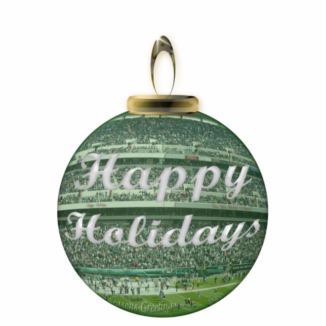 Football Stadium Kerstversiering Staand Fotobeeldje (Voorkant)