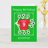 Football Star (rood met witte rand) Kaart (Gele Bloem)