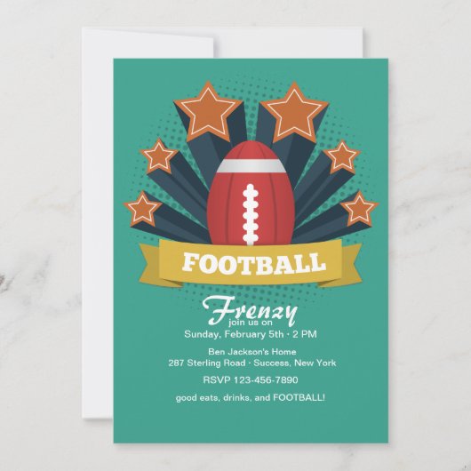 Football Stars Uitnodiging (Voorkant)