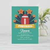 Football Stars Uitnodiging (Staand voorkant)