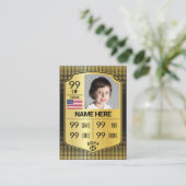 Football Stats Shield Kaart Voetbal Trading Kaart Contactkaartje (Staand voorkant)