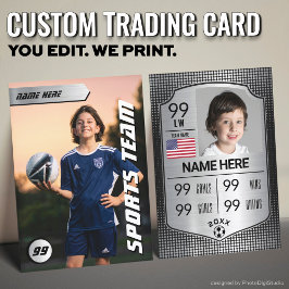 Football Stats Shield Kaart Voetbal Trading Kaart Contactkaartje