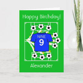 Football ster (Alle blauw) Kaart