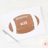 Football sticker met naam (Envelop)
