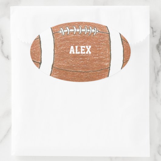 Football sticker met naam (Tas)