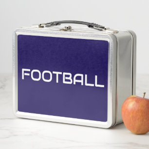 FOOTBALL strakke witte tekst op vet marineblauw