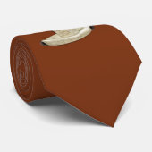 Football Stropdas, bruin, lacunes Stropdas (Opgerold)