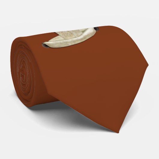 Football Stropdas, bruin, lacunes Stropdas (Opgerold)