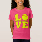 Football Style Girls Fastpitch Love Jersey Shirt (Voorkant)