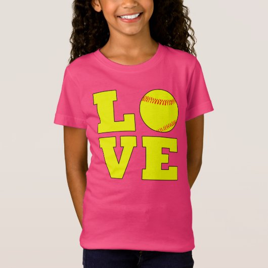 Football Style Girls Fastpitch Love Jersey Shirt (Voorkant)