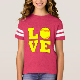 Football Style Girls Fastpitch Love Jersey Shirt