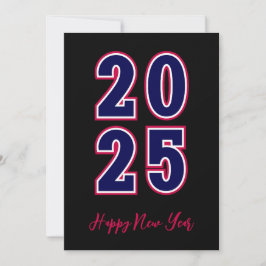 Football Style Simple Happy New Years Cards 2025 Feestdagenkaart