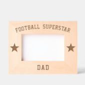 Football Superstar Dad Houten Gegraveerd Lijst (Voorkant)